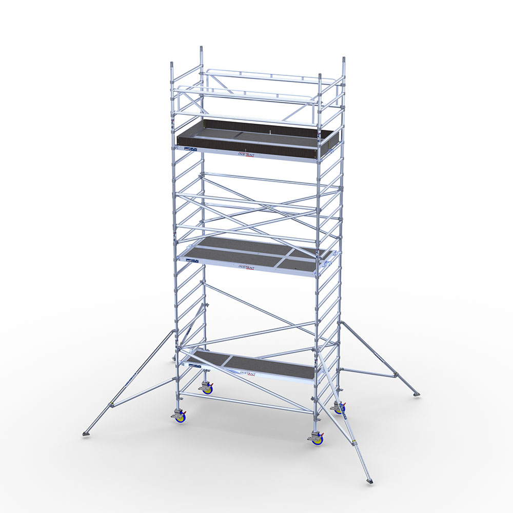 Rolling scaffolding, wide - 7m working height
