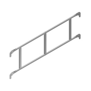 Side railing, double, aluminum 1,09 m