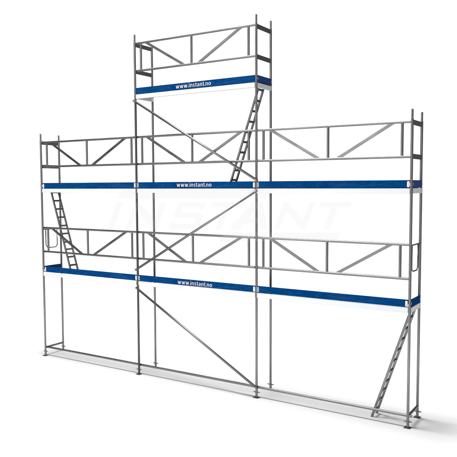 Scaffolding trailer with 157m2 scaffolding package
