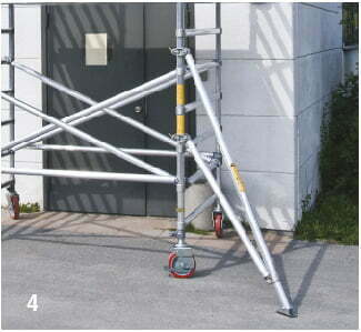 Rolling scaffolding, narrow - 4m working height - Image 5
