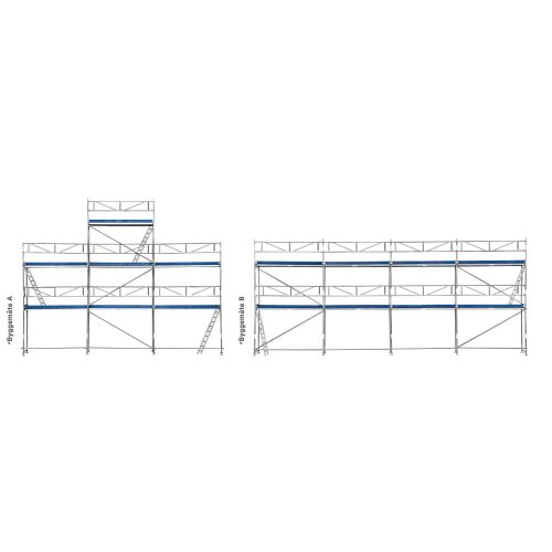 Combi scaffold for gable 68m2