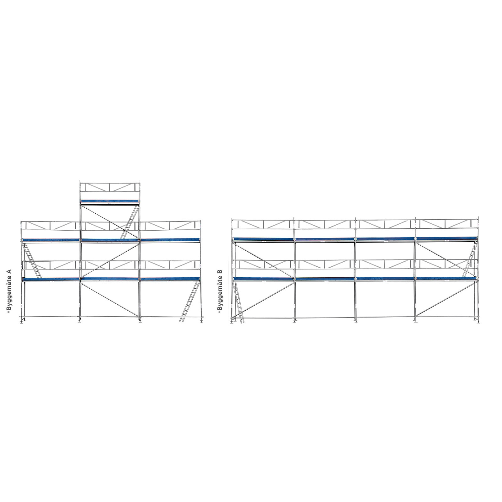 Combi scaffold for gable 68m2