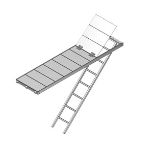 Platform w / hatch and ladder, aluminum