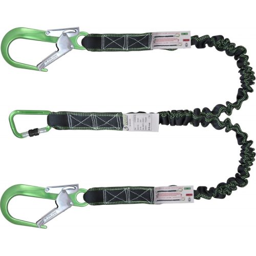 Double support line 2 m, elastic w / scaffolding hooks