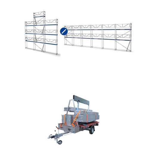 Agricultural package 101m² w/ scaffolding trailer
