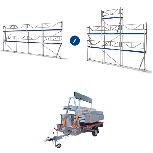 Scaffolding trailer for gabel scaffolding