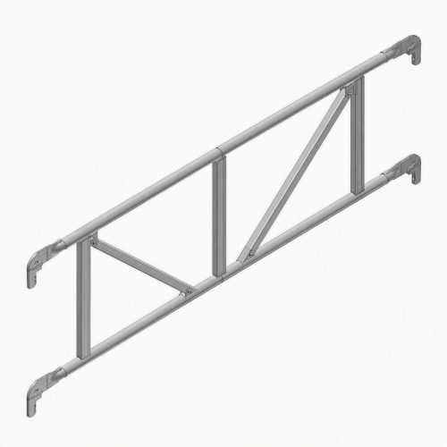 Side railing, double, aluminum 3,07 m